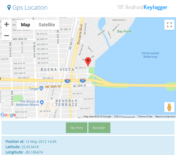 Gps Location Tracking with Android Keylogger